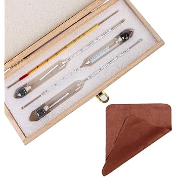 Alcoometre Pese Alcool Htbakoi Alcoolmetre Avec Thermometre 5 Pcs 0 100 Vol Chiffon De Nettoyage Alcoolmetre Fabrique En Materiau Ecologique Et Pese Precise Pour Eau De Vie Whisky Brandy Etc Amazon Fr Commerce