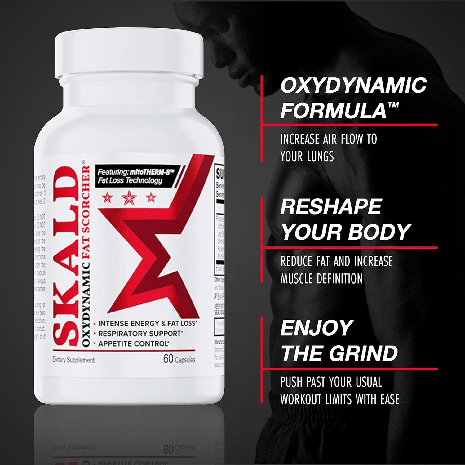 Skald Thermogenic Fat Burner for Men and Women - Oxydynamic Fat Scorcher for Weight Loss and All-Over Fat Burning Capsules - The Only Fat Burners with Respiratory Support : Health & Household