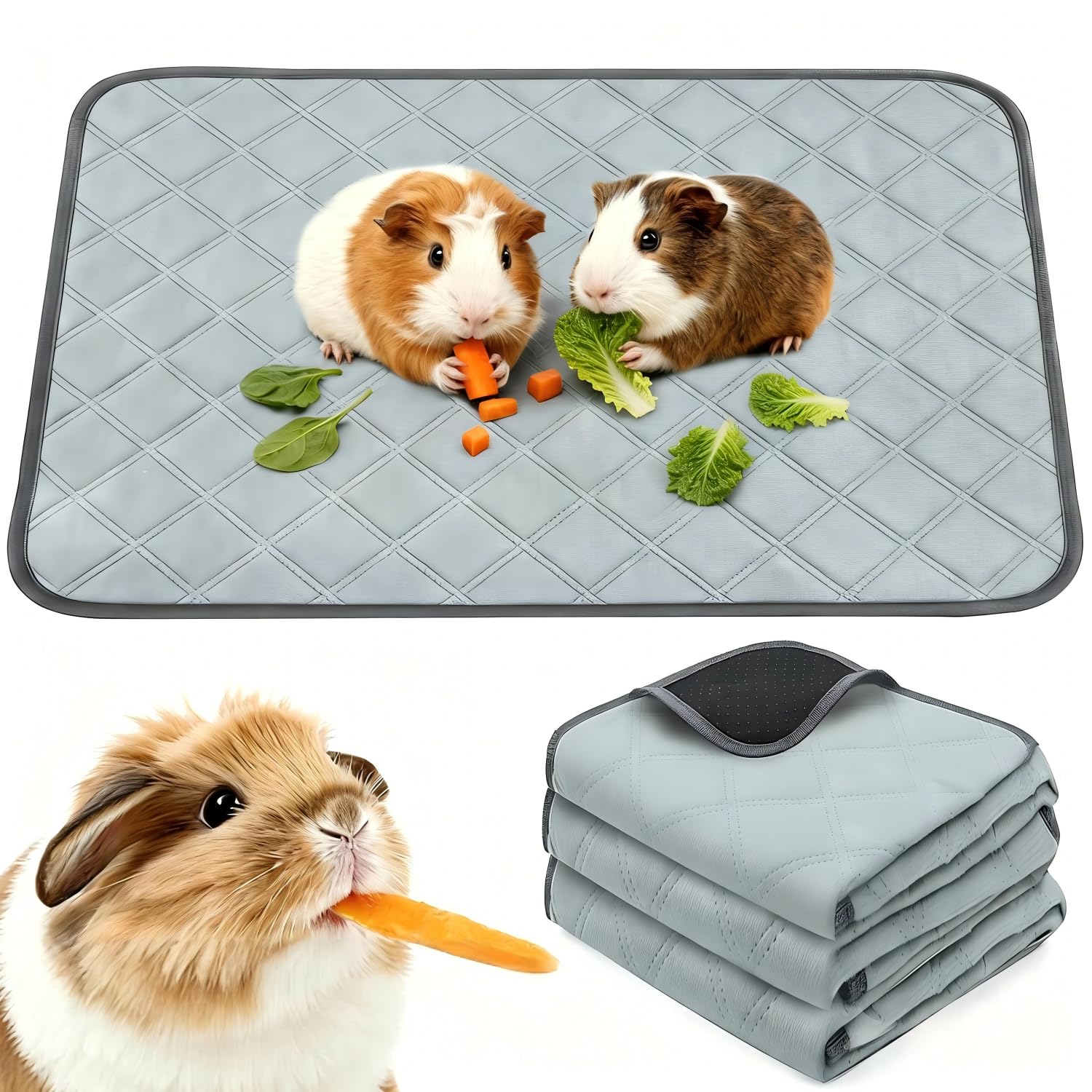 Tapis anti-urine pour cochon d'inde absorbant lavable et tapis enclos rongeur