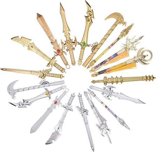 Miniatura 1 de Juego de 24 bolígrafos de espada antigua, novedosos y divertidos, decoración de tinta negra, suave para Navidad, fiesta de cumpleaños, regalo,