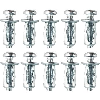 Pack of 10 M8 x 30 Cavity Metal Anchors, Robust Cavity Wall Anchors, Cavity Dowels for Home Decoration and Fixings to Cavity 