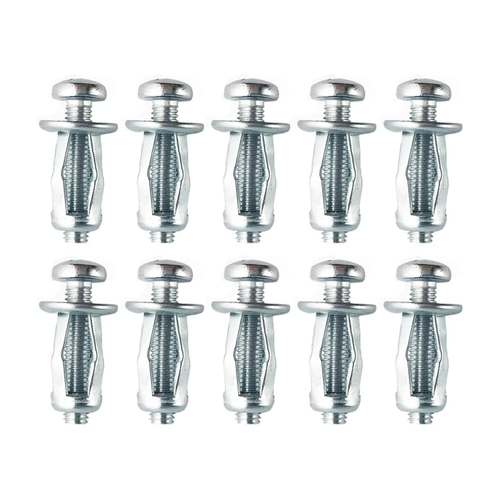 10Pcs M5x25 Hollow Cavity Metal Anchors Fixings, Heavy Duty Hollow Wall Anchors for Home Decoration and Fixings on Cavity and Plasterboard Walls