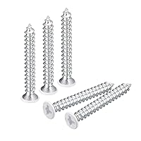Vista 6 de uxcell Tornillos blancos ST2x4mm Tornillos autorroscantes, 100 tornillos Phillips de cabeza plana para madera para carpintería