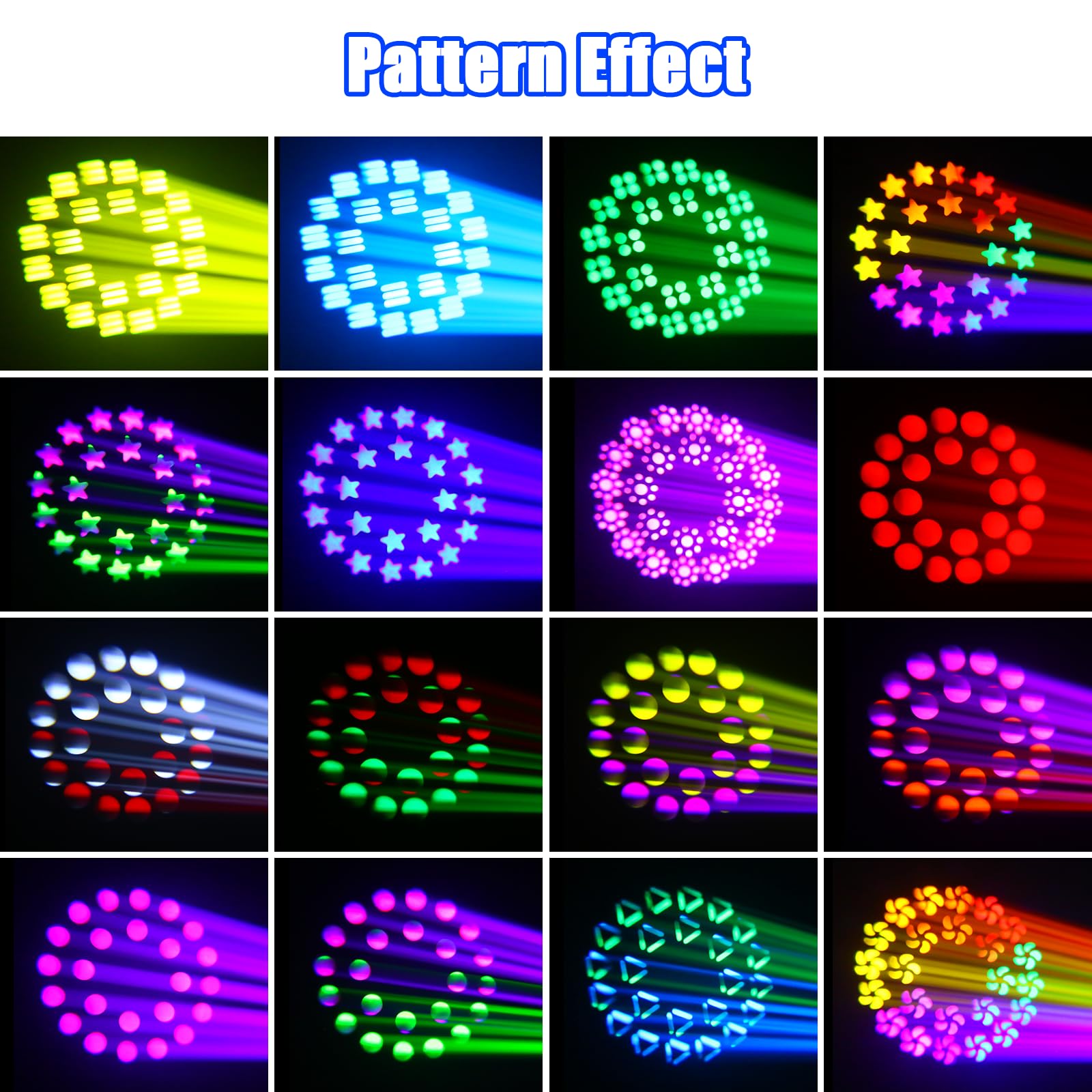 300W Cabeza Móvil LED IP65 Impermeable Iluminación de Escenario, 24 Prisma Luz de Escenario DMX512 Luz de Fiesta para DJ Bar Fiesta escenario Club Iluminación