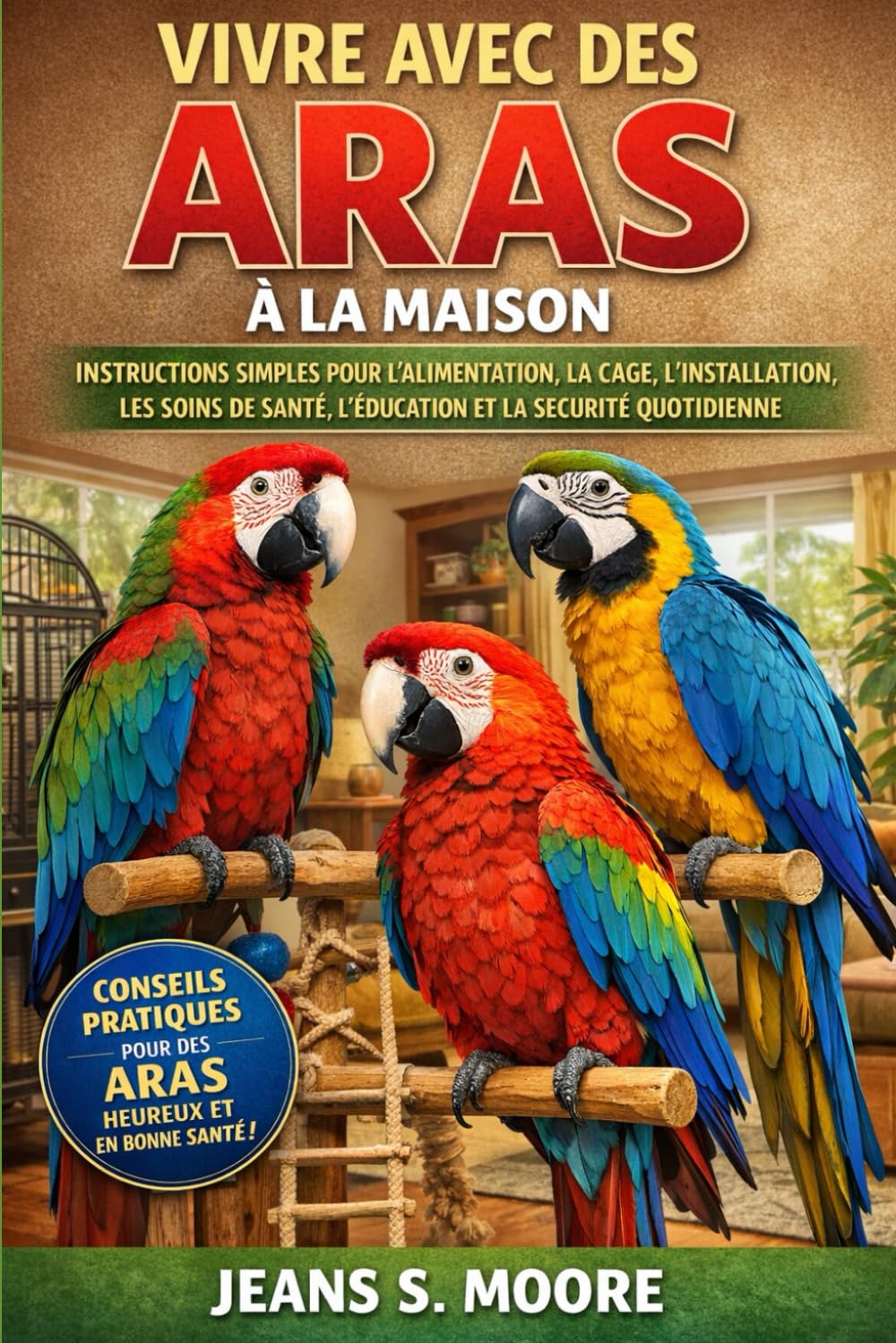 VIVRE AVEC DES ARAS À LA MAISON: INSTRUCTIONS SIMPLES POUR L'ALIMENTATION, LA CAGE, L'INSTALLATION, LES SOINS DE SANTÉ, L'ÉDUCATION ET LA SÉCURITÉ QUOTIDIENNE