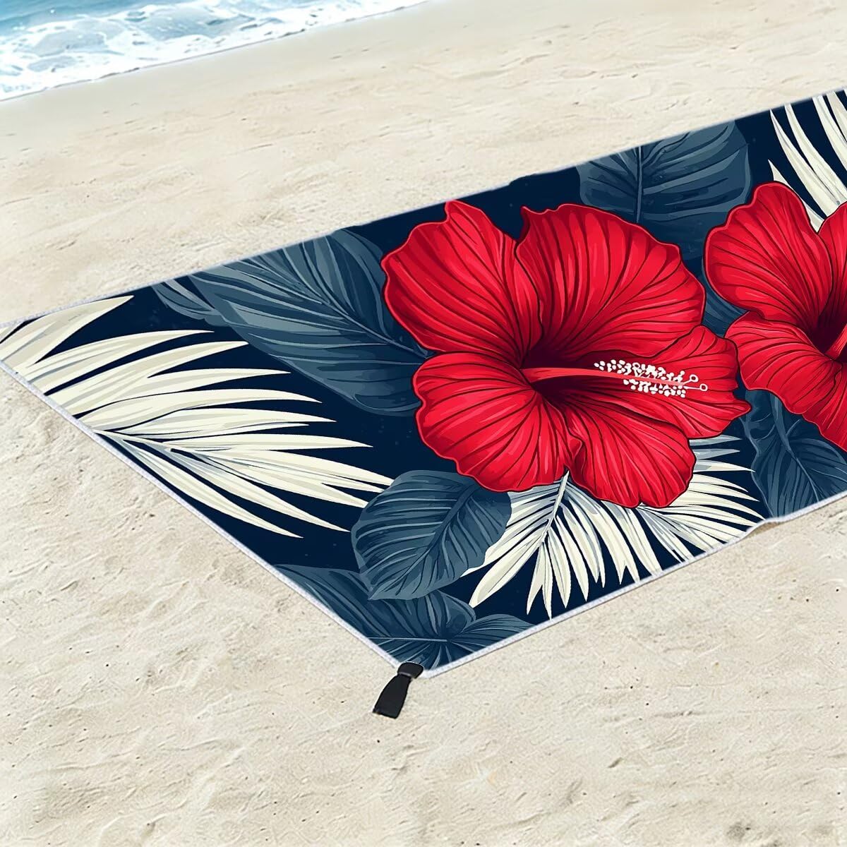 Ręcznik plażowy XXL, 100 x 200 cm, zestaw 2 szt., ręcznik do sauny, ręcznik z mikrofibry, szybkoschnący, sportowy ręcznik do studia fitness, lekki ręcznik kąpielowy, duży, bez piasku, ręcznik plażowy