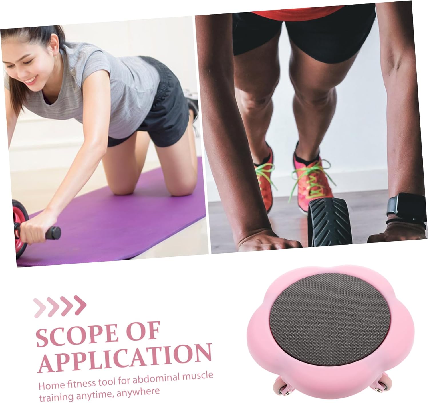 GANAZONO Abdominal Roller Wheel Five Sliding Discs Floral Gliding Design for Enhanced Stability and Core Workouts Home Fitness Equipment for Beginners and Advanced Users