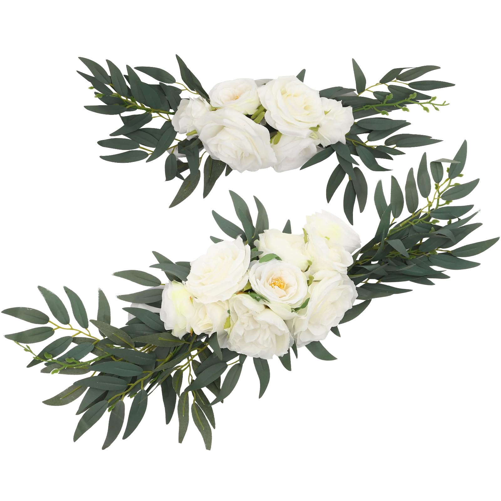 Fleurs artificielles en soie blanche CALLARON pour arche de cérémonie et table de mariage