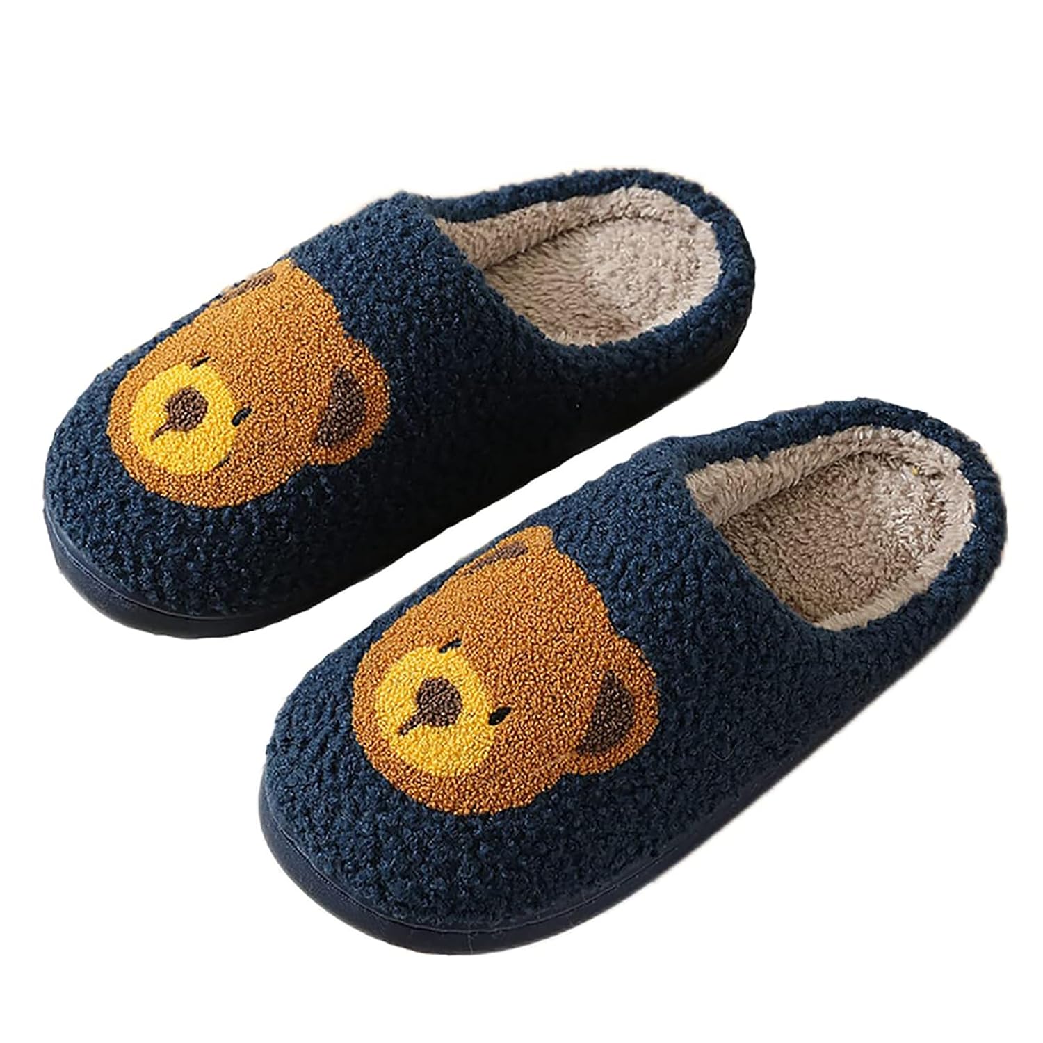 Cute Frog Slippers, Fuzzy Memory Foam Animal Slippers