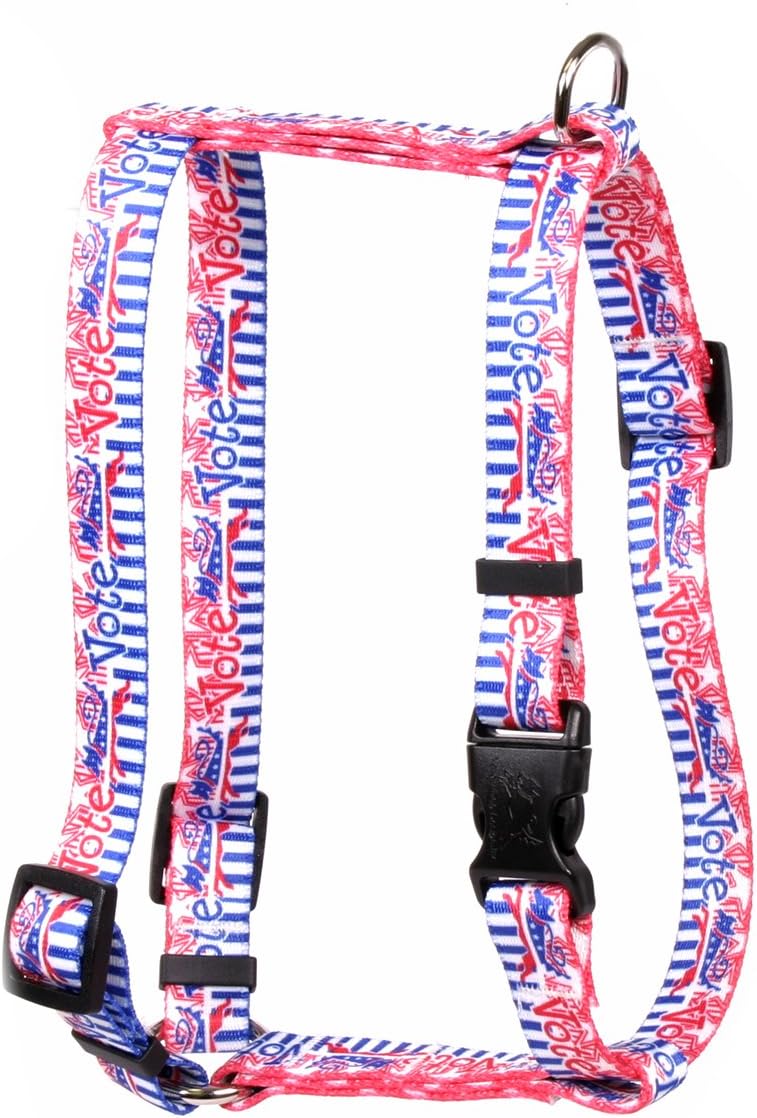 Yellow Dog Design Voter Dog Roman Style H Dog Harness-X-Large-1" and fits Chest Circumference of 28 to 36"