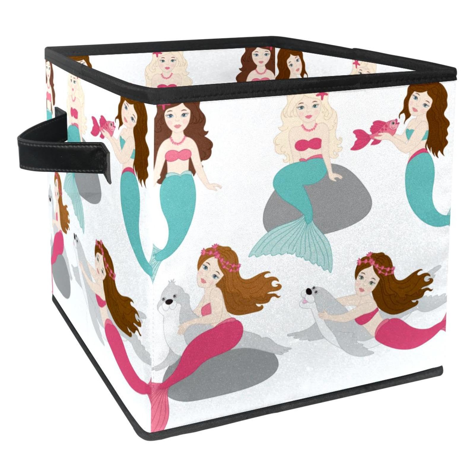 Boîte de rangement pliable sirène pour chambre d'enfant et placard mieux ordonné