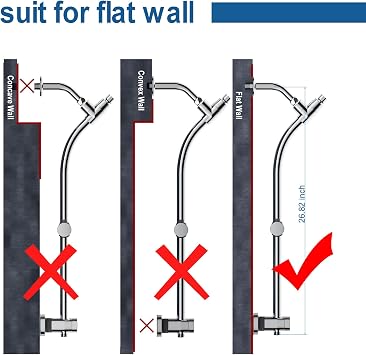 High Pressure Handheld/Rain 3-Way Shower Head Combo with 26 Adjustable Drill-Free Stainless Steel Slide Bar, 10-Mode Handheld Shower Head & 7.48 Rain Shower Head with 5ft Hose - Polished Chrome