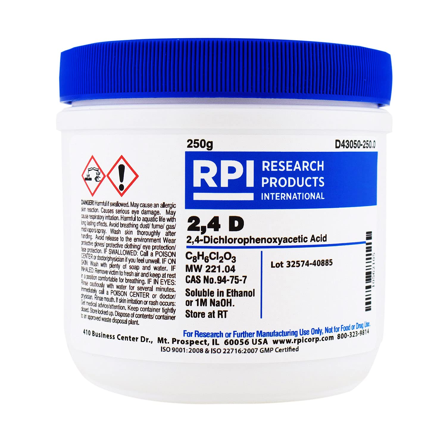 2,4-Dichlorophenoxyacetic Acid [2,4 D], 250 Grams