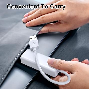 USB to Ethernet Adapter USB 2.0 to RJ45 Ethernet 100Mbps Wired Network Adapter Compatible with Laptop, Tablet, Desktop, PC, Gaming Console, Smart Device for Stable Internet Connection