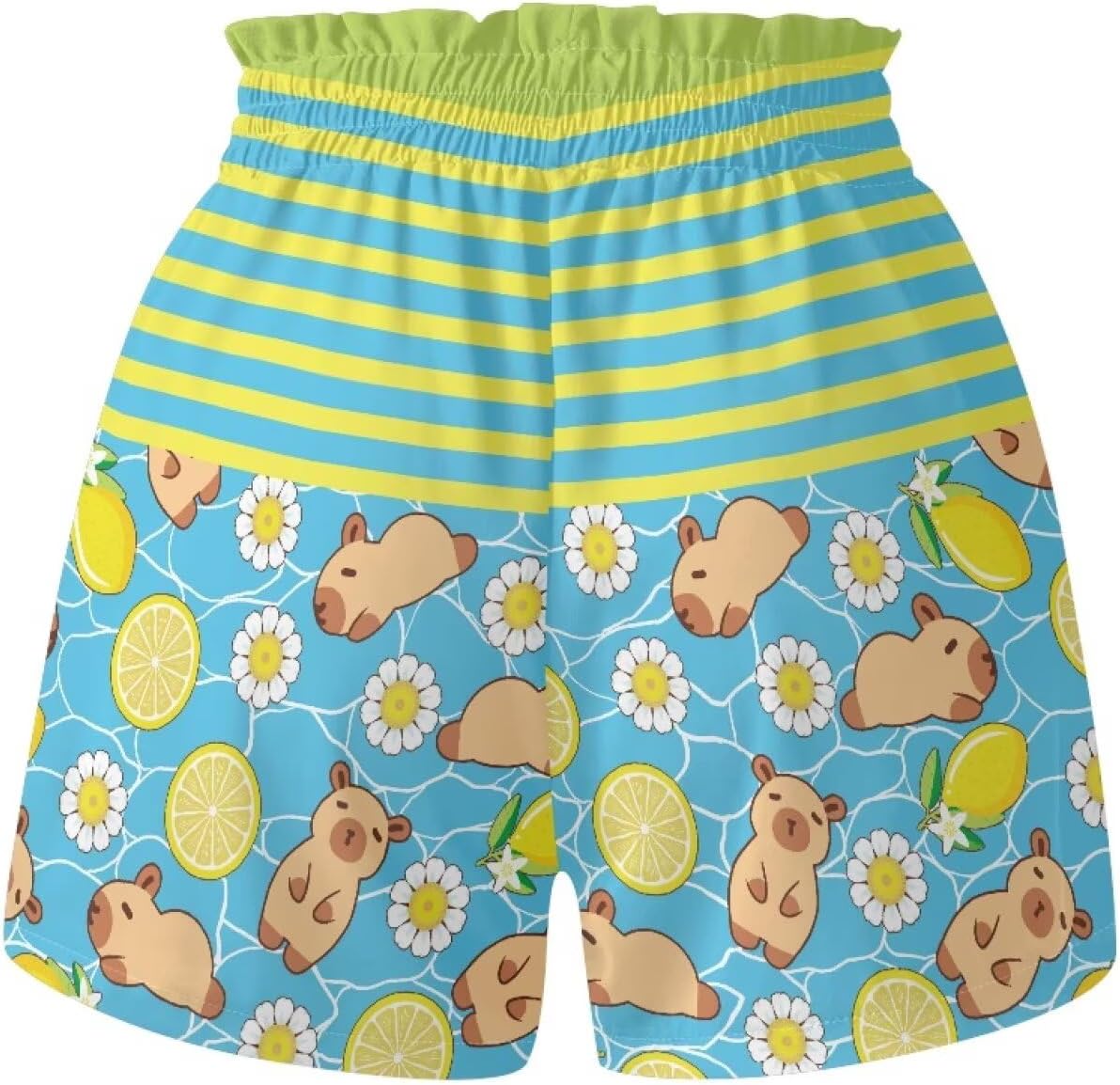Girls Shorts,Girls Elastic Waist Butterfly Short with Pockets Quick Drying Biker Yoga Gymnastics Shorts for 5-16Y