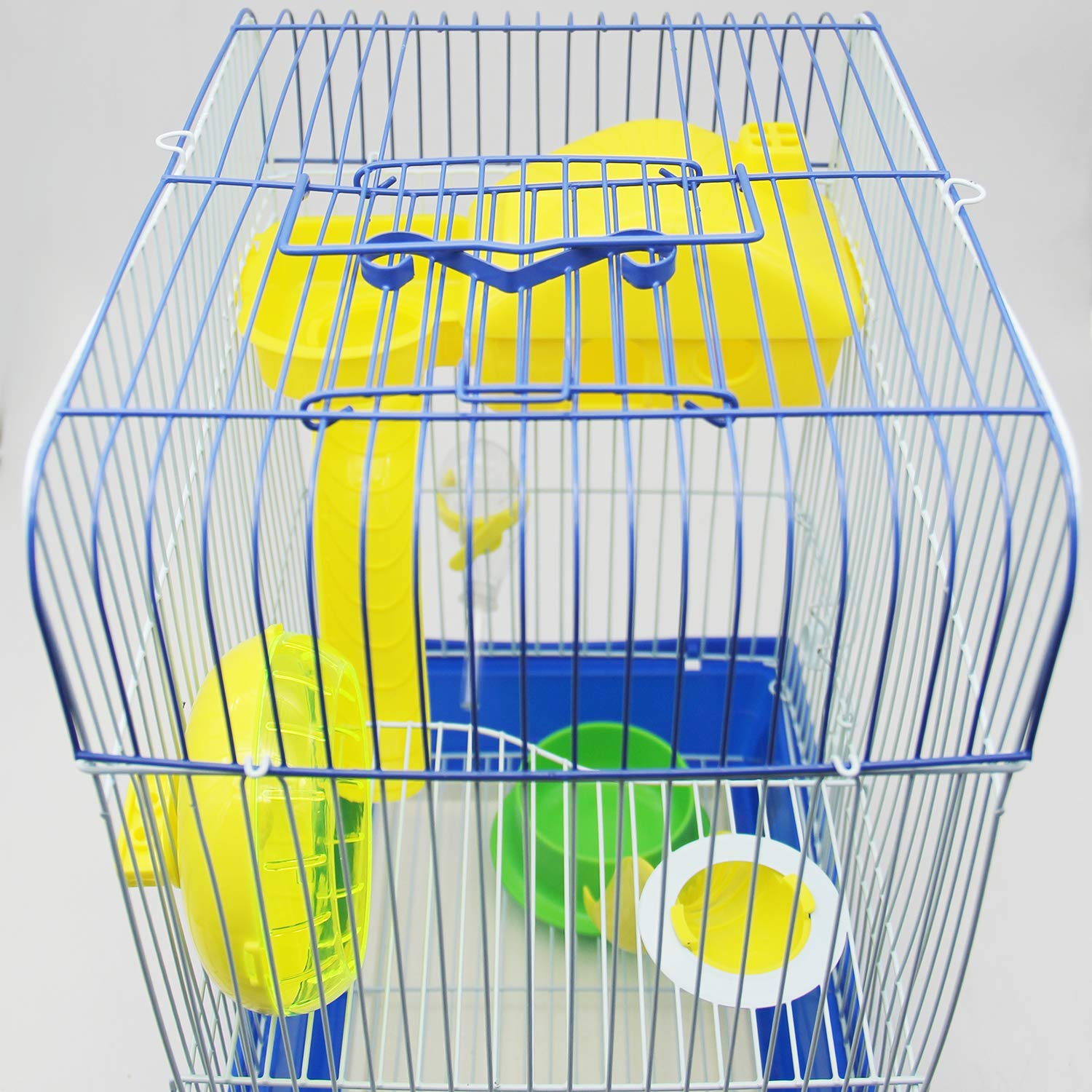 Gabbia Per Criceto Completa - Con Rotella, Mangiatoia E Casetta, 34x23.5x29 Cm - Foto 2