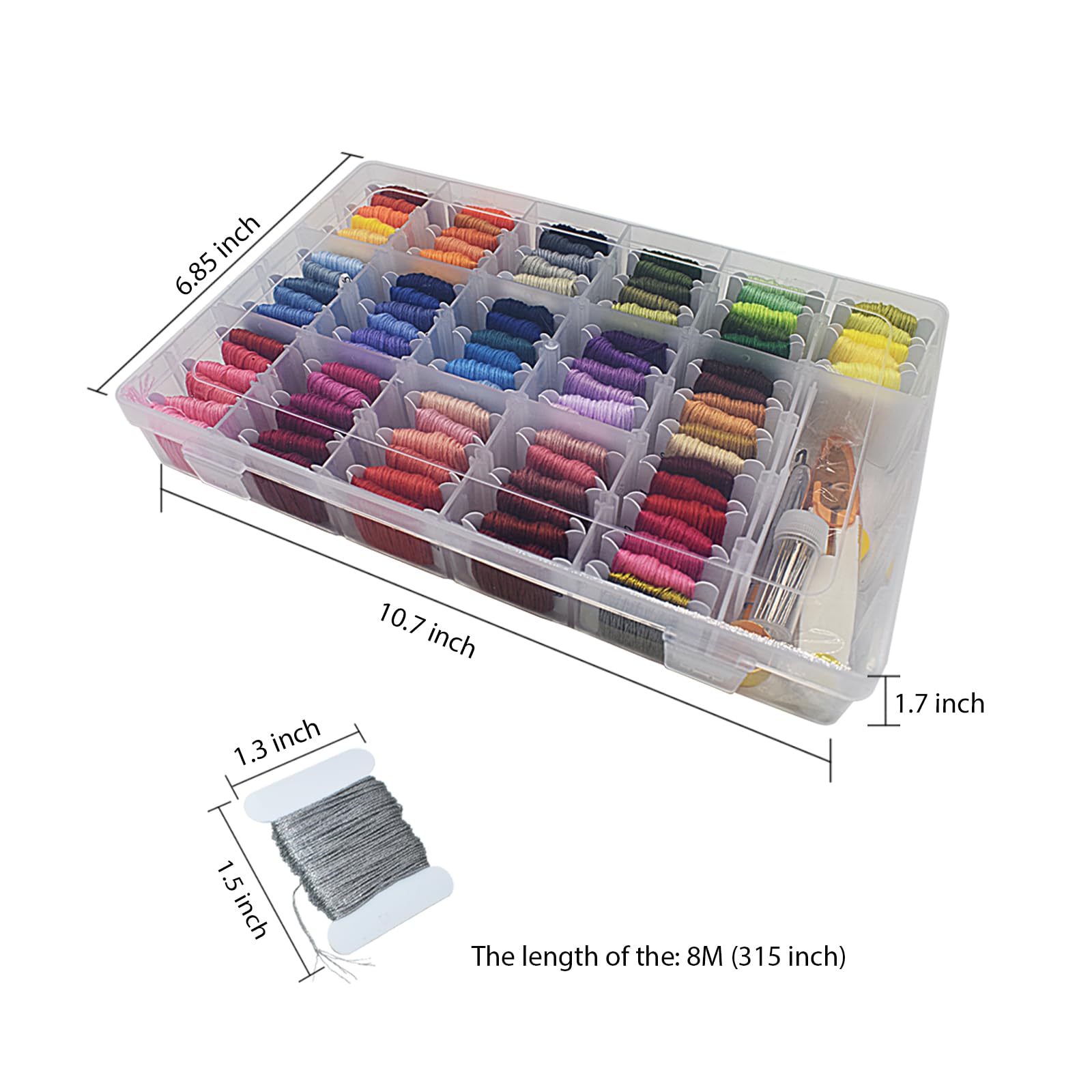 Lot De 50 Fils à Broder En Coton - 8 Mètres Par Couleur - Pour Point De Croix, Bracelets, Travaux Manuels - Idéal Débutants