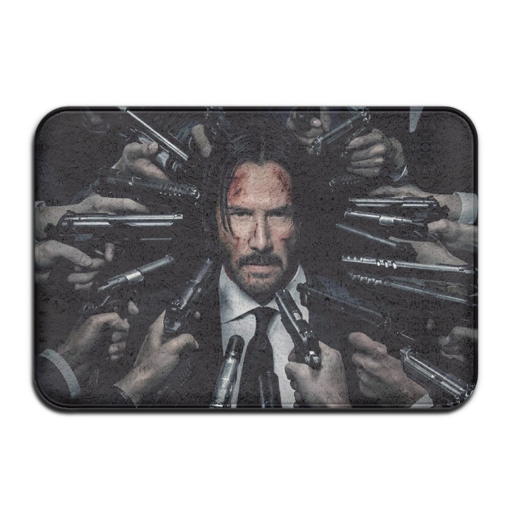 John Wick Keanu Reeves Durable Coral Velvet And Foam White Doormat