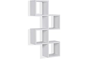 Danya B. Cubby Chessboard Wall Hanging Cube Shelf (White)