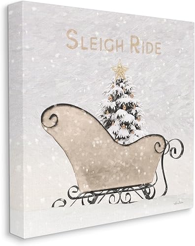 Miniatura 2 de Stupell Industries Lienzo decorativo para pared de escena de invierno en trineo por Lori Deiter