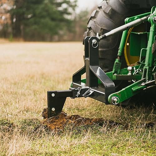 Miniatura 5 de Titan Attachments Receptor de remolque de 3 puntos y 2", enganche de tractor se adapta a tractores de categoría 1, Adaptador compatible con enganche