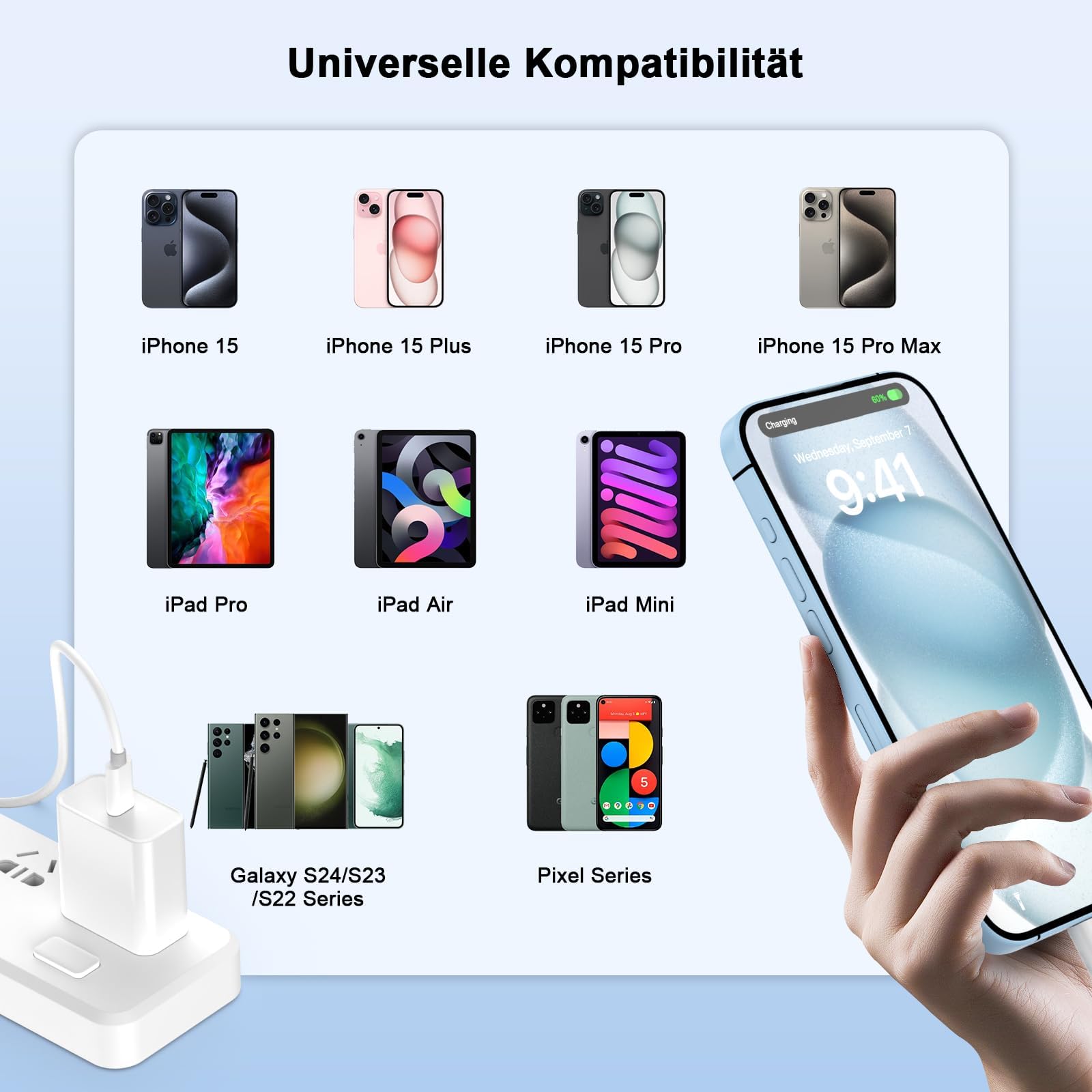 iPhone 17 16 Chargeur, 4-Pack [Apple MFi Certifié ] 20W USB C Chargeur Rapide et 2M Cable Charge Secteur Mural Adaptateur Alimentation pour iPhone 17/17 Pro Max/Air/16/16e/16 15 Plus/16 15 Pro Max/15