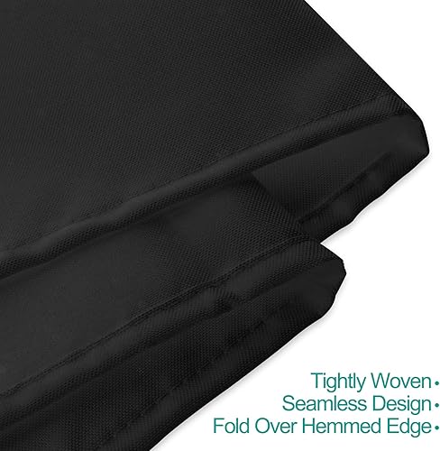 Miniatura 5 de EMART Paquete de 2 manteles rectangulares de 60 x 84 pulgadas, color negro, 100% poliéster, tela gruesa para banquetes, bodas, fiestas, manteles