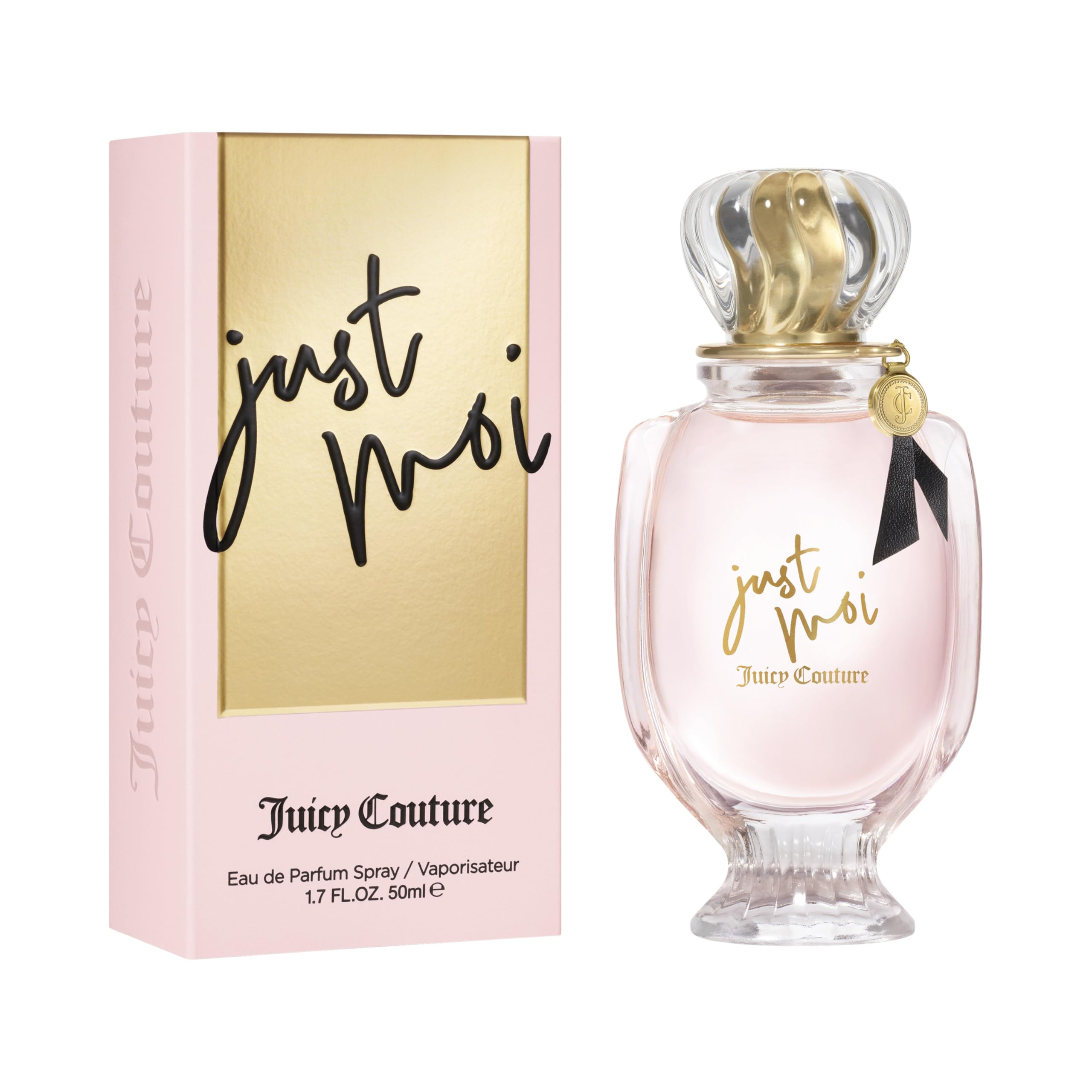 Juicy Couture - Just Moi Eau de Parfum für Damen, delikater fesselnder Duft, Noten von Kakaoblüte, Vanilleorchidee & warmem Moschus, selbstbewusstes, ausdrucksstarkes & authentisches Parfüm, 50ml