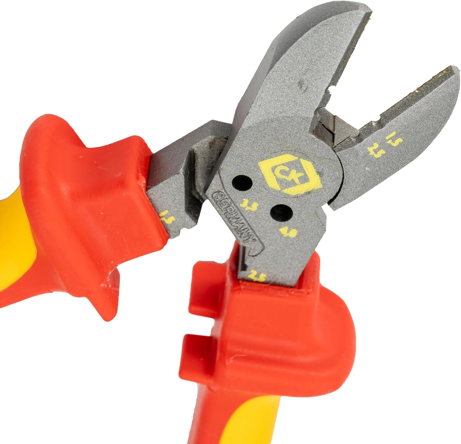 C.K RedLine 2025 Edition VDE CombiCutter 3 MAX, 180 mm German Electrical Wire Cable Side Cutter, Stripper, Bender, Screw Shear, Heavy Duty Electrician Croppers, Electricians Snips CK Tools T39083A 180