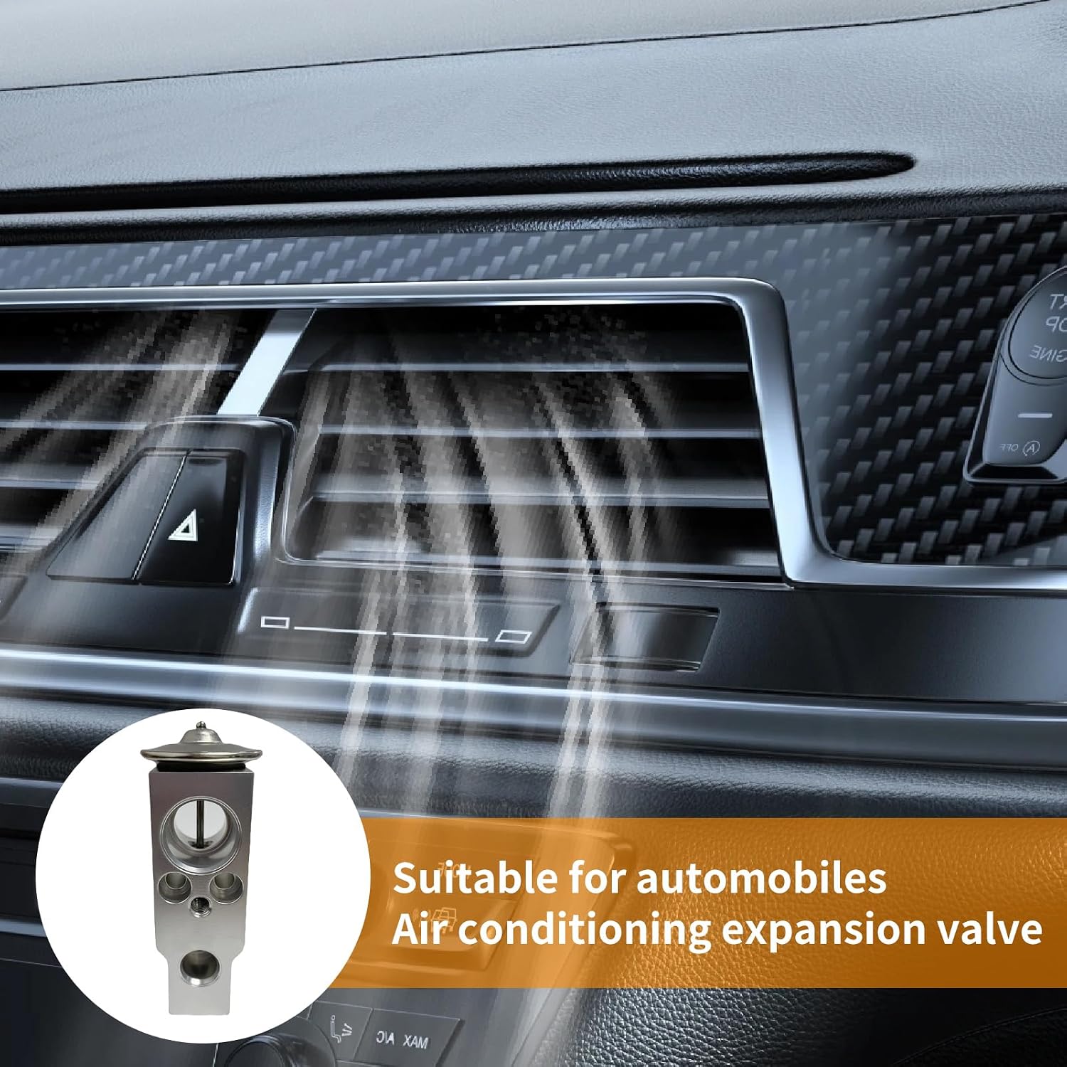1 Pcs Automobile A/C Expansion Valve,Metallic Anti-Wear Engine Air Conditioning Valve,Auto A/C Replacement Parts Compatible With Lexus、Subaru Jaguar Land Rover、Honda、Toyota、Suzuki