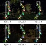 Ninonly Solar Wind Chime, Solar Hummingbirds Wind Chimes,Waterproof Color Changing Solar Power Hanging Light for Outdoor Yard Decor, Best mom Gifts/Grandma Gifts/Birthday Gift for mom