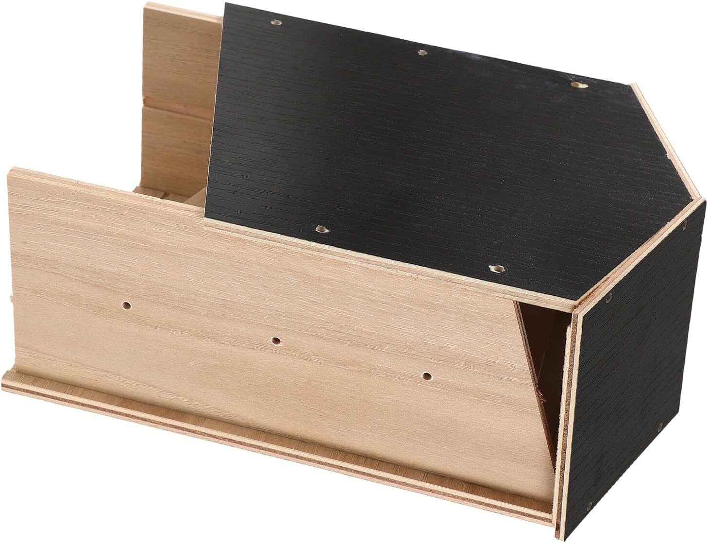 Uonlytech Wooden Bat House Outdoor Shelter Double Chamber Bat Box for Backyard Garden Courtyard Natural Roosting Habitat