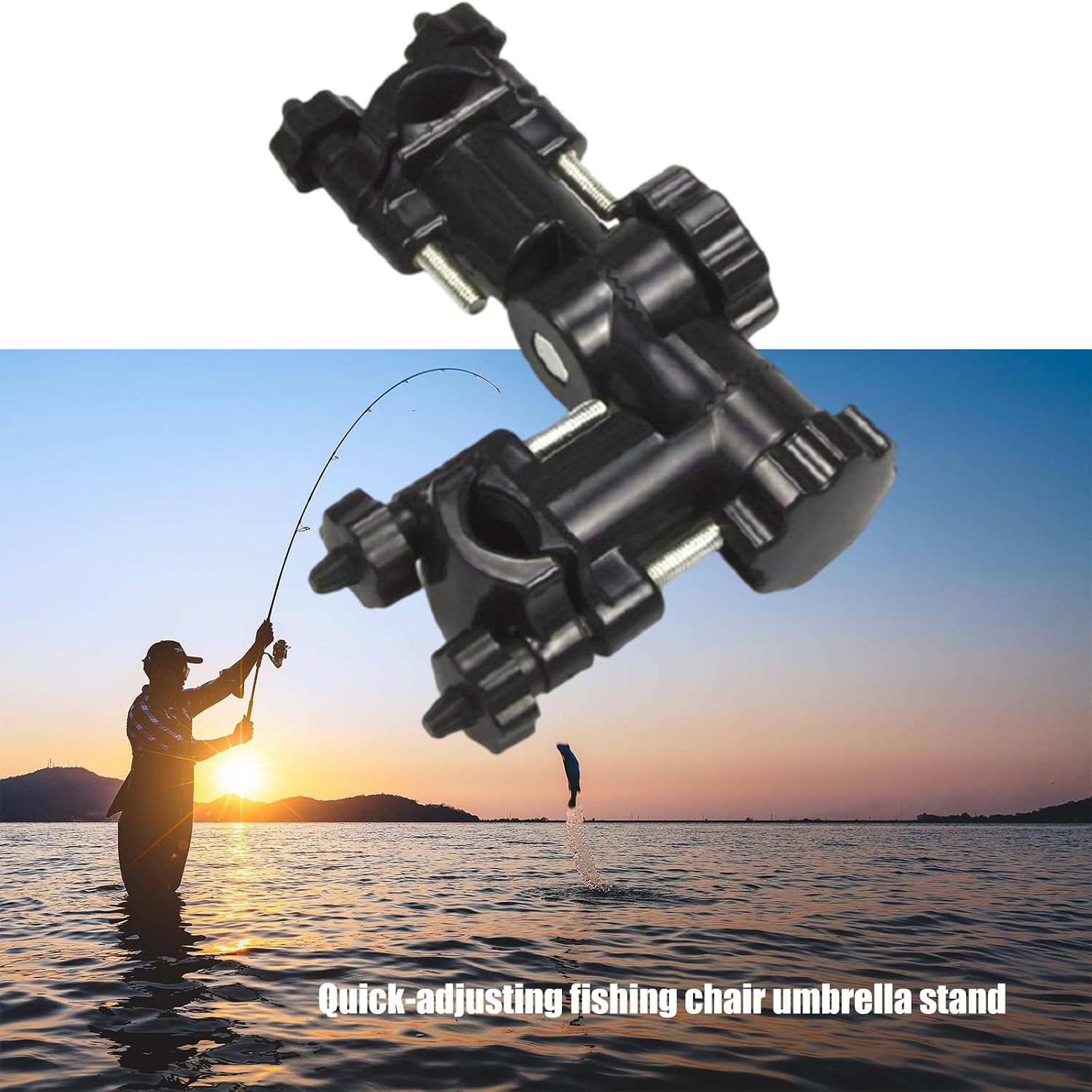 Umbrella Stand Replacement Fishing Chair Clamps Umbrella Mount Clip 360 Degree Rotate Mount Clip Adjustable Fishing Chair Clamps Bracket Easily to Install