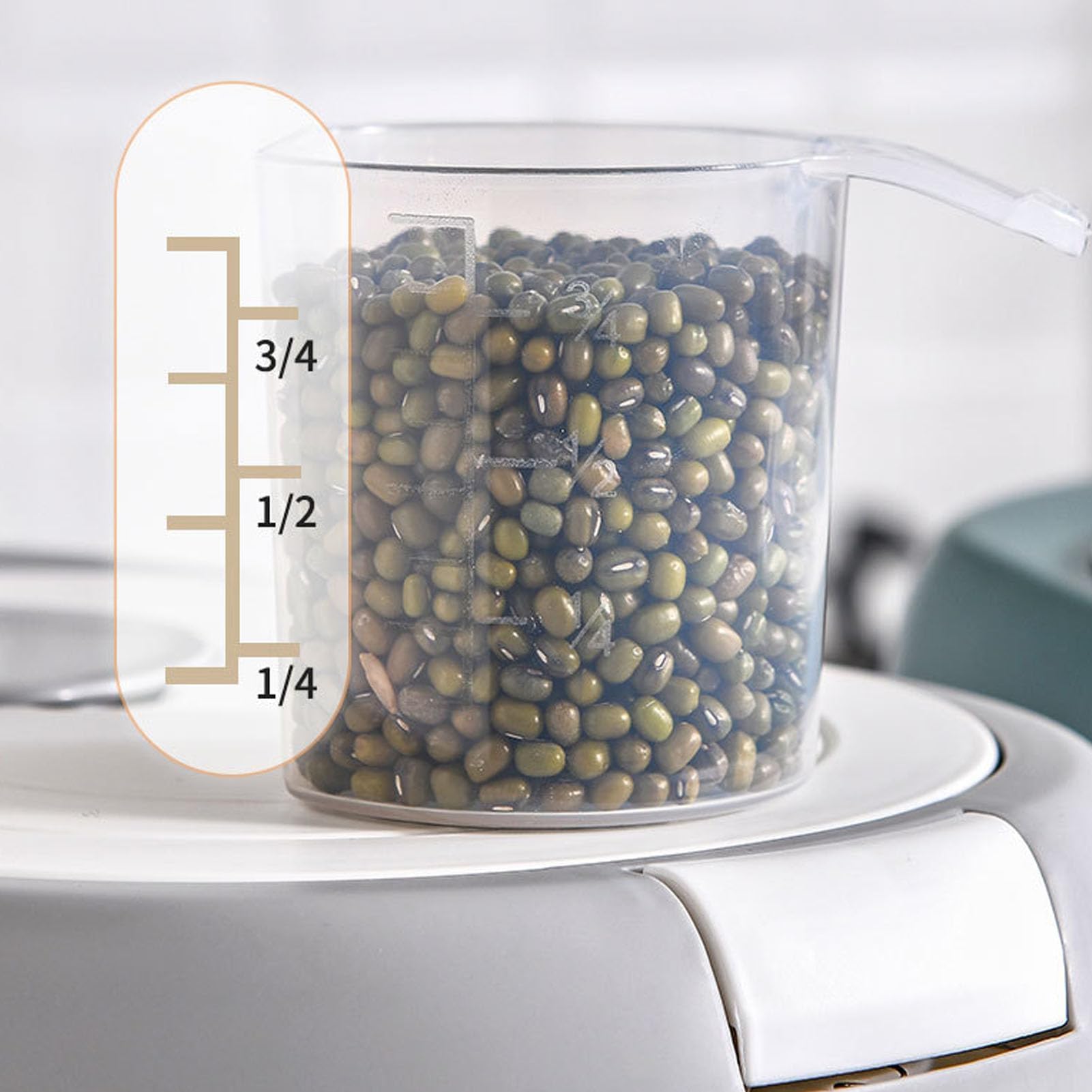 Dispensador de Arroz y Cereales, Contenedor Hermético para Cocina, 10 Kg de Capacidad, Recipiente de Almacenamiento para Encimera