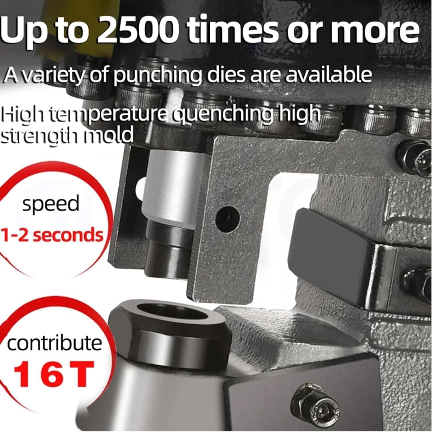 1800W Hydraulic Punching Machine, Hydraulic Hole Puncher, Electric Hand-held Metal Hole Digger Punching Machine for Iron Copper Aluminum Plate-