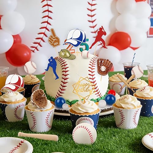 Miniatura 269 de Hooqict 26 piezas de decoraciones de pasteles de los años 80 y 90, decoraciones retro de los años 80 de hip hop con bolas de purpurina para cupcakes