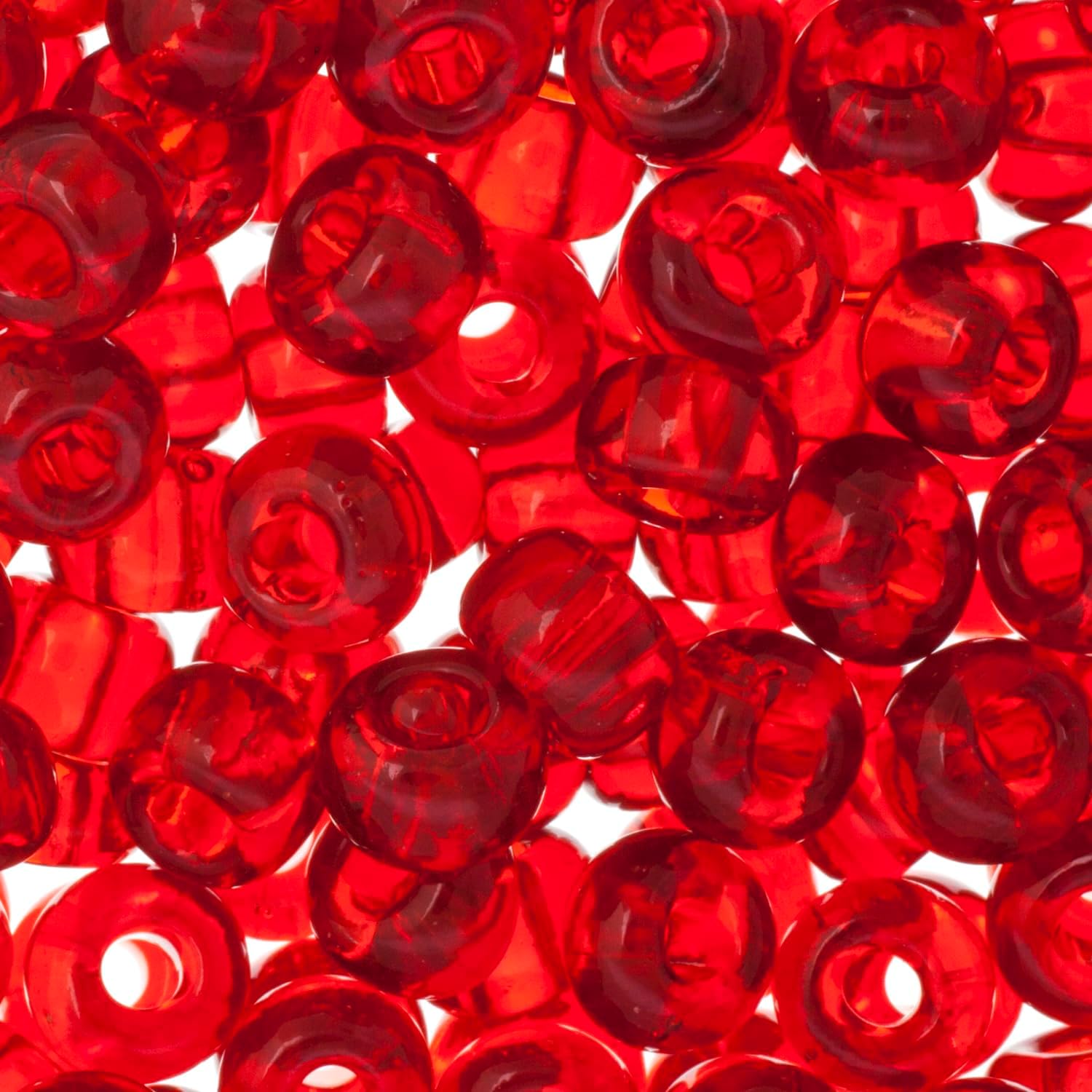 Preciosa Czech Glass Seed Beads 32/0 Transparent Light Red - 19 Gram Beads for Jewelry Making and Crafts