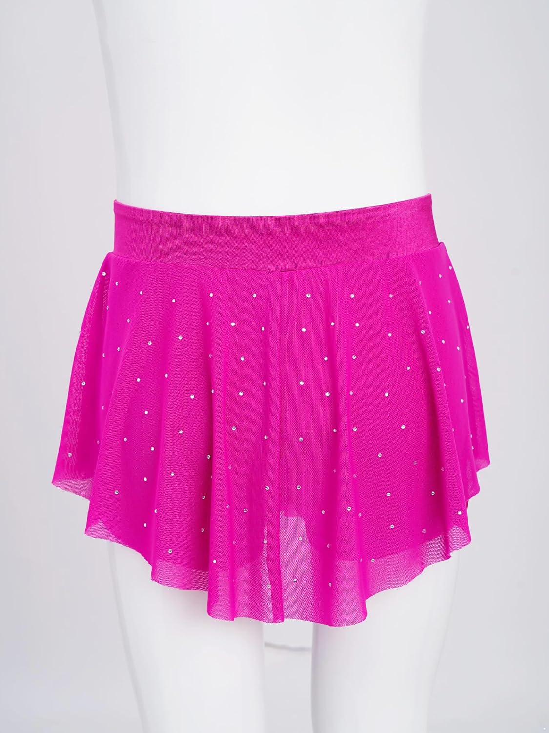 Yhong Kids Girls Ballet Dance Skirts Shiny Rhinestone Dance Skirts Jazz Hip Hop Dancewear