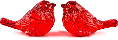 Miniatura 8 de Qianwei 2 figuras de pájaro de cristal, hechas a mano, de vidrio soplado, pájaros, animales, figuras de cristal para oficina, escritorio, decoración