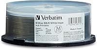 Vista 4 de Verbatim M DISC BD-R 25GB 4X con superficie de marca en blanco, medio de grabación Blu-Ray grabable – husillo de 25 unidades, azul
