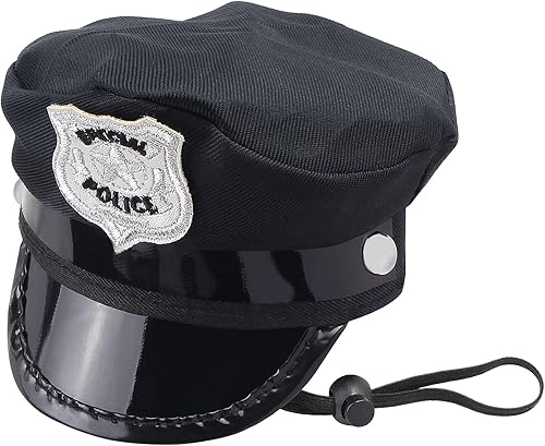 Miniatura 6 de Yewong Juego de accesorios de disfraz de policía para mascotas, perro, gato, sombrero de policía, insignia, gafas de sol de aviador, kit de disfraz