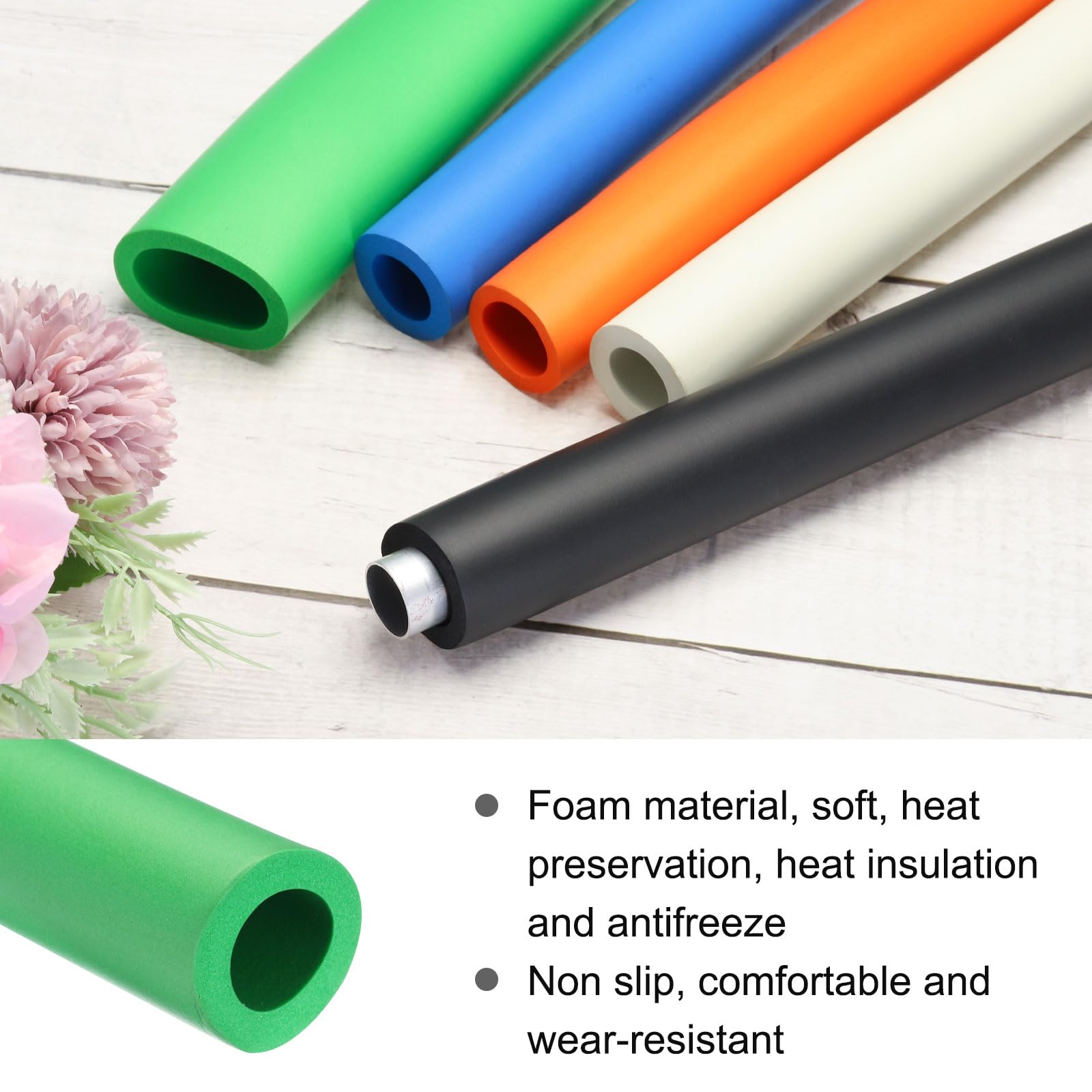 Rebower 18mm ID Pipe Insulation Tubing 6mm Thick Heat Preservation Foam Tube - Image 3