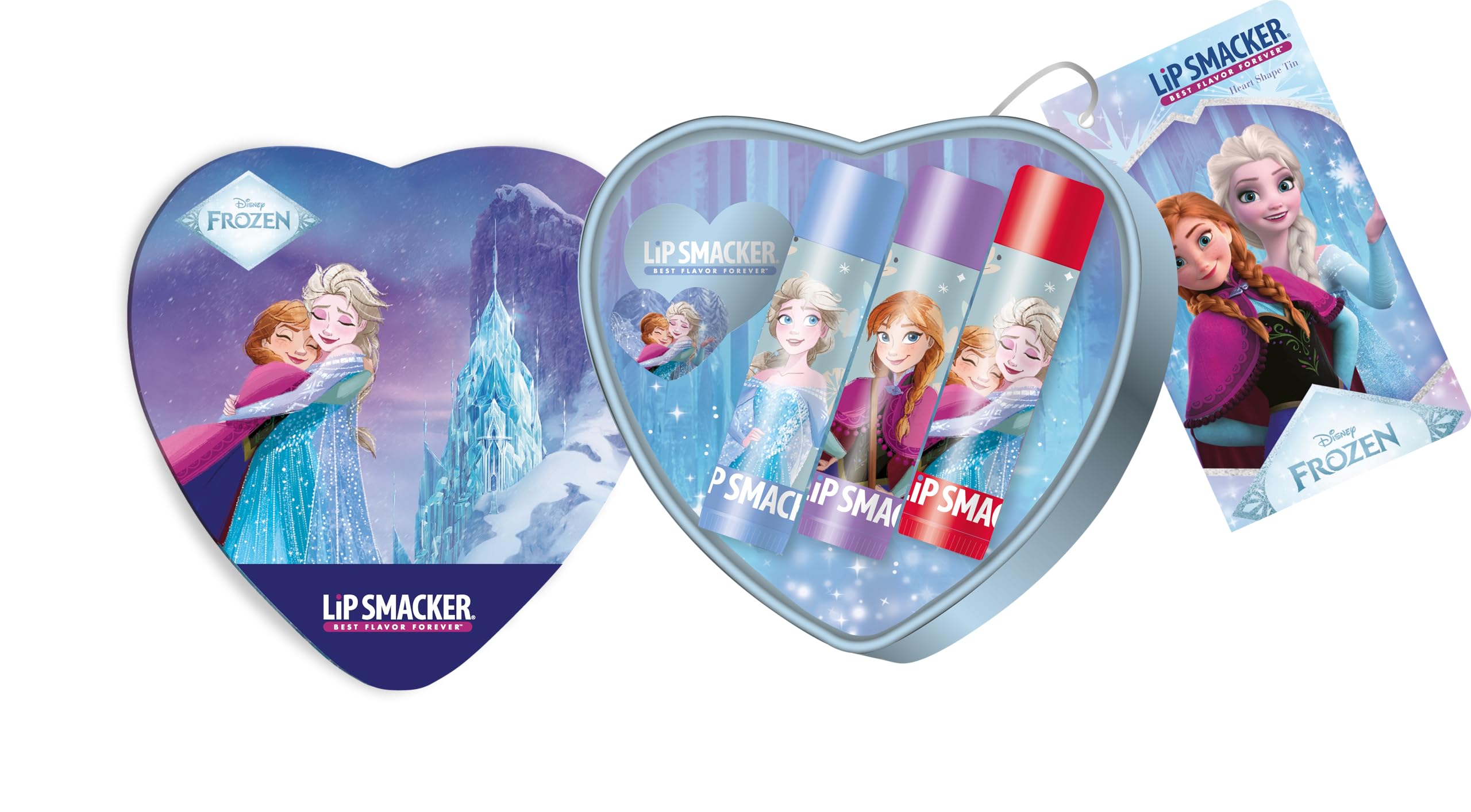 Lip Smacker Frozen, Heart Shape Tin Set, 3-Piece Frozen Themed Lip Balm Set for Girls Gift Edition 2025, Multicolor - Image 2