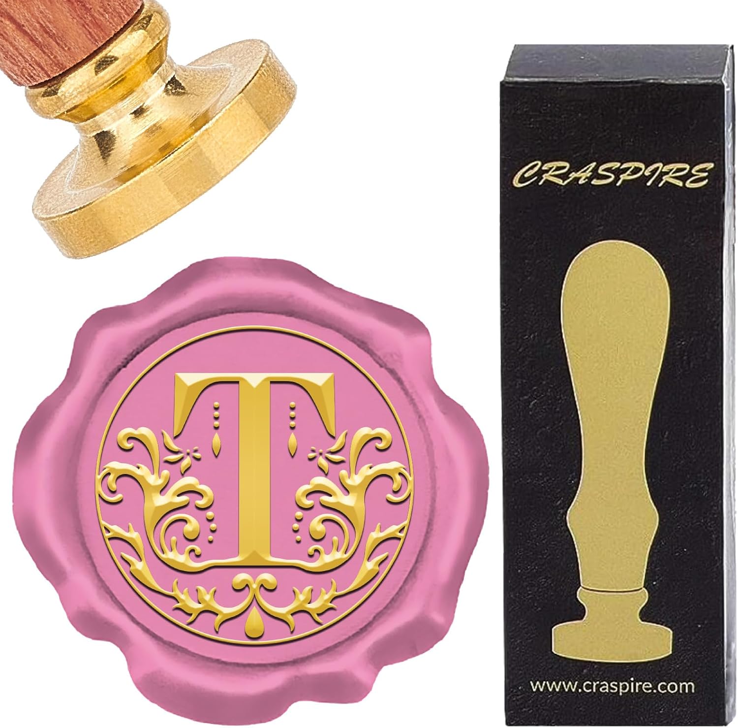 Craspire Zahnwachs-Siegelstempel 30mm - Vintage Siegelstempel Mit Holzgriff