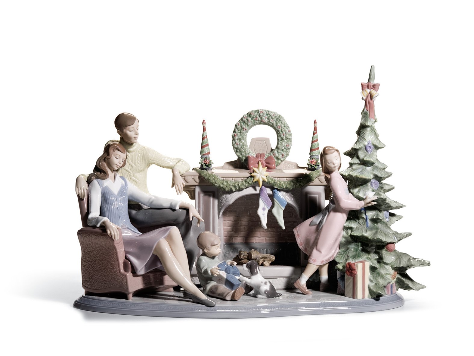 Lladro Porcelain Figurine A Family Christmas Limited Edition
