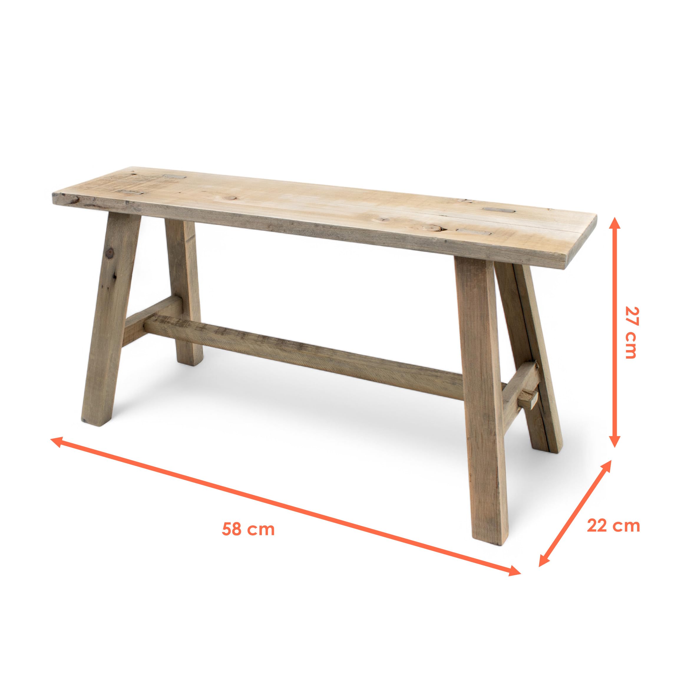 Banc à Fleurs Rectangulaire En Bois Naturel Spetebo - 45x44cm - Support