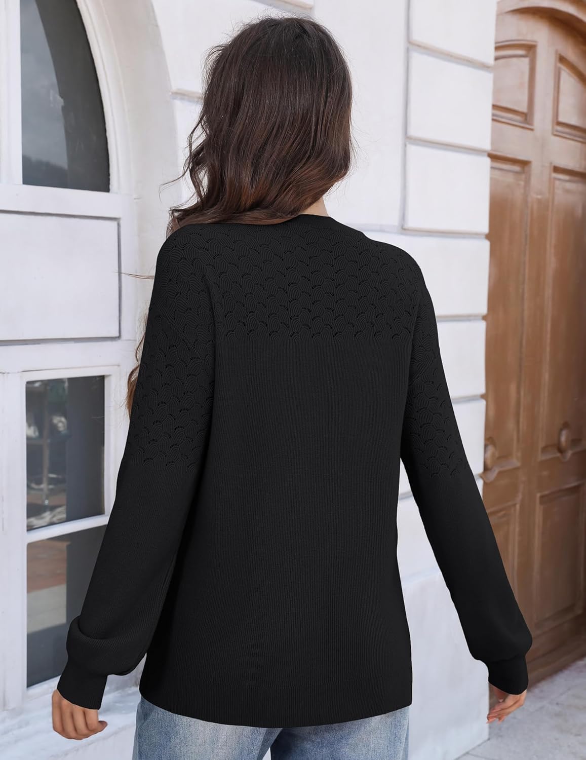 Zeagoo Fall Sweaters for Women 2025 Casual Crewneck Knit Long Sleeve Loose Pullover Sweater Outfits Tops - Image 5