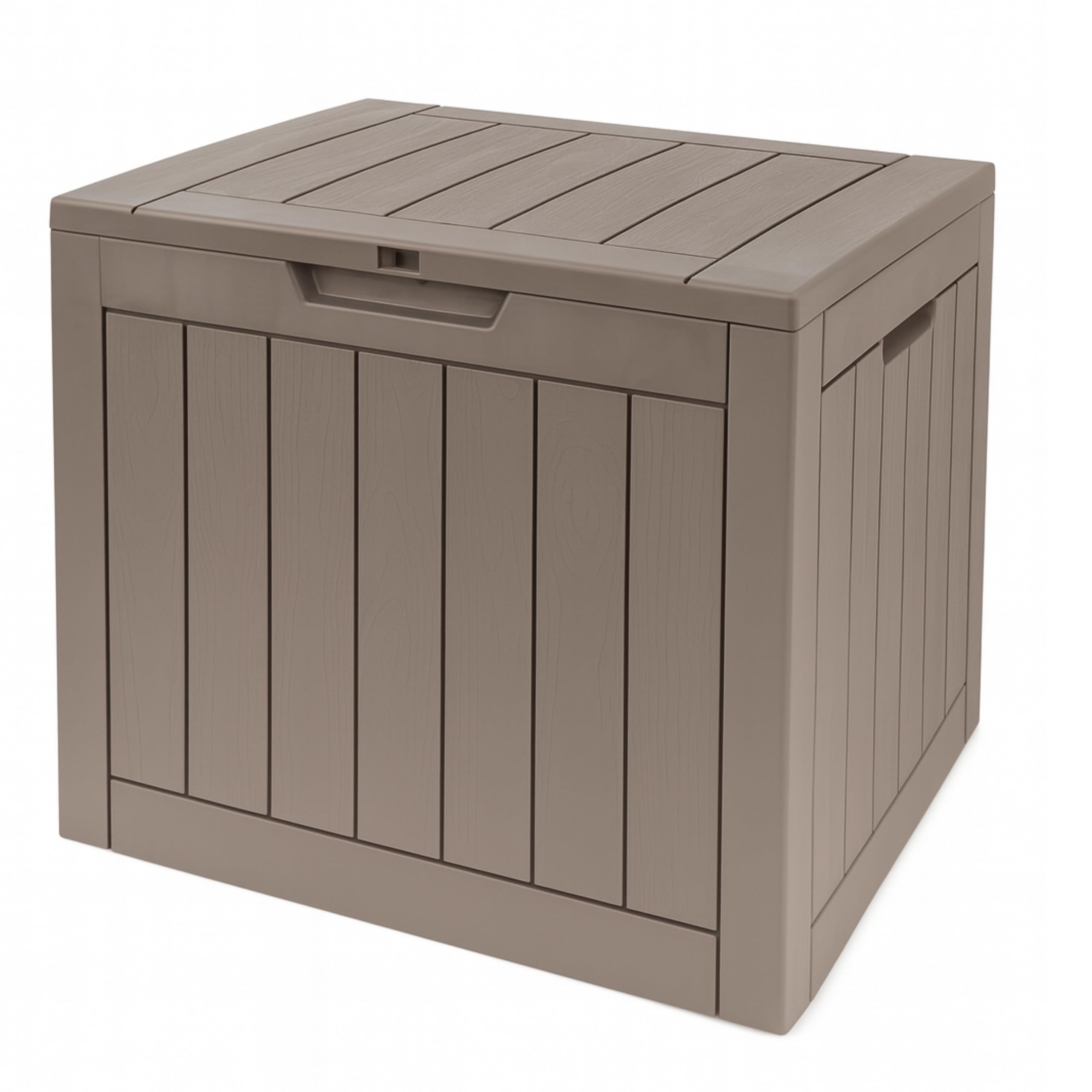 Durabull Outdoor Storage Box, Weather-Resistant Plastic Garden Organiser, Large Capacity Container in Black and Brown, Patio Cushion Storage 120L (Taupe) — view 2