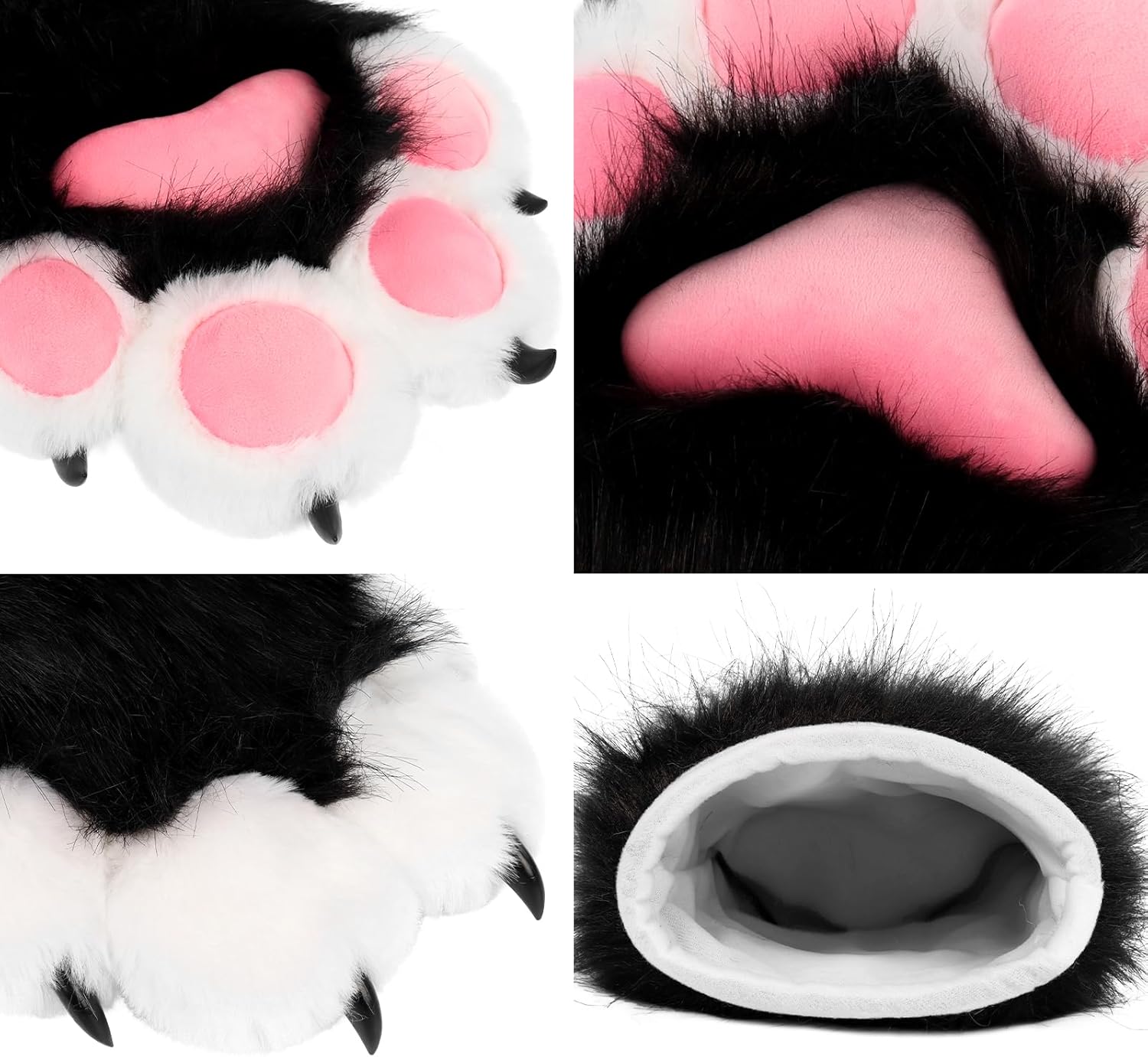 Faux Fur Therian Paws Realistic Wolf Paw Gloves Comfy Warm Furry Paws Cat Paw Gloves for Cosplay & Christmas - Image 6