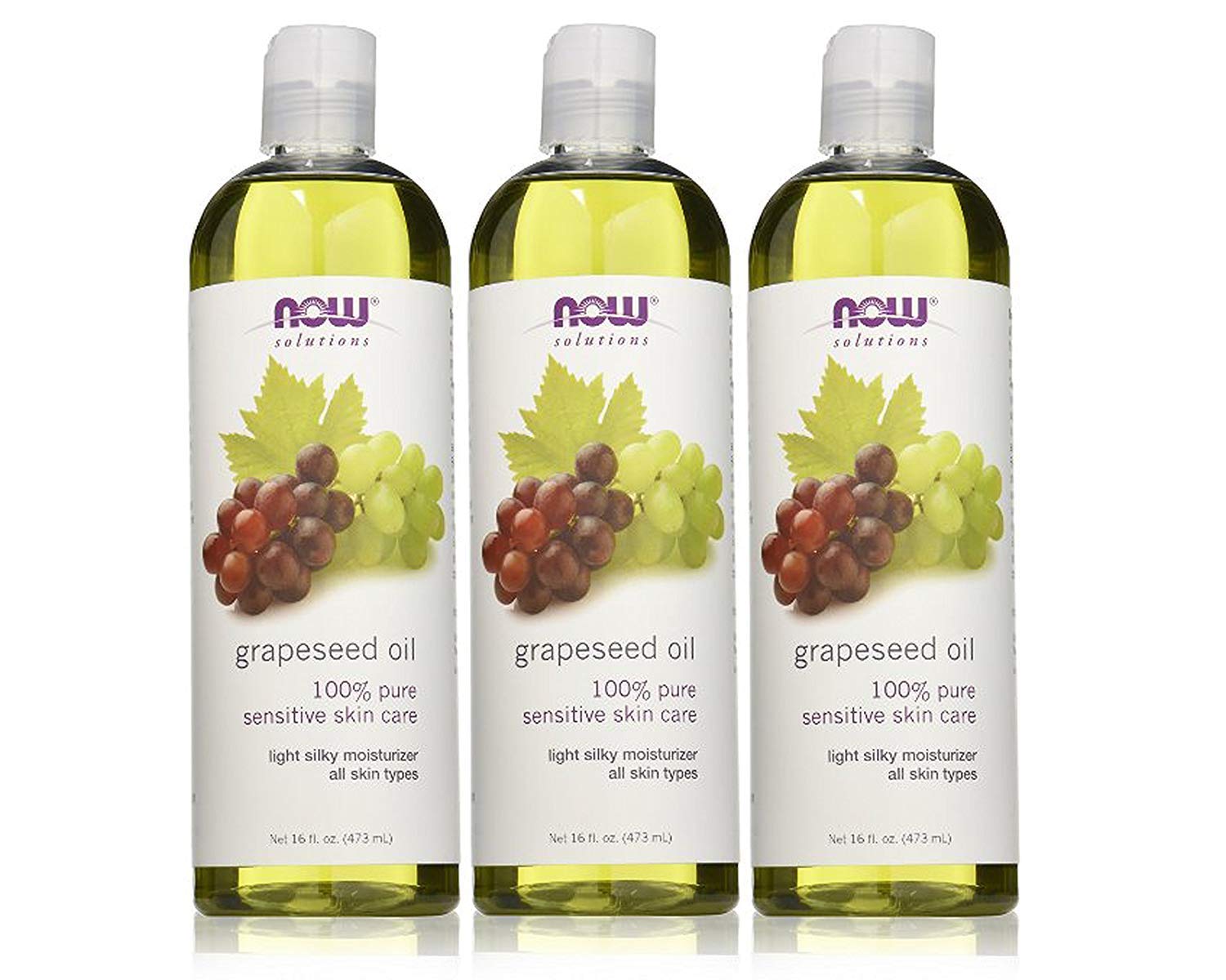 Now Foods, Huile de pépins de raisin 16 Fl Oz Lot de 3